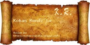 Kokas Renáta névjegykártya