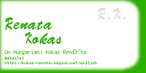 renata kokas business card